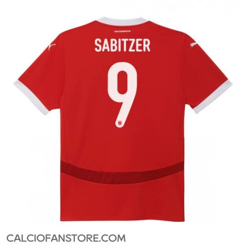 Maglia Calcio Austria Marcel Sabitzer #9 Prima Divisa Europei 2024 Manica Corta